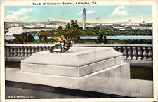 Tomb Unkown Soldier Arlington VA Virginia Washington DC Cancel Postcard WOB Note picture