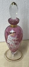 Vintage Mary Gregory Cranberry Decanter/Vase With Glass Stopper picture