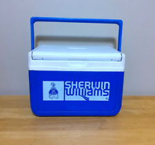 Vintage Sherwin Williams 6 Can Coleman Cooler w Reversible Lid & Carrying Handle picture