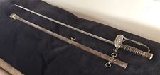 US MODEL 1860 CIVIL WAR OFFICERS SWORD & SCABBARD ETCHED BLADE picture