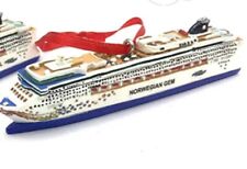 NORWEGIAN GEM Cruise Ship 3.5 inch Hanging Resin Ornament. Brand New picture