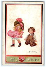c1910's Children Oh You Kid Mapleton Minnesota MN Wall Posted Antique Postcard picture