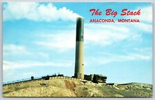 Postcard Big Stack At Anaconda Mining Company Smelter, Anaconda Montana Unposted picture