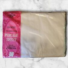 VINTAGE GRANT CREST COMBED COTTON PERCAL FLAT SHEET NEW IN PACKAGE picture