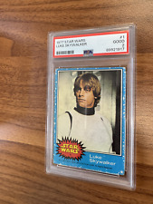 1977 Star Wars Luke Skywalker RC Rookie Card #1 Blue Set PSA 2 Good picture