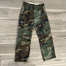 US Military Pants BDU Woodland Camo Camouflage Outdoor Vtg Hunting Army 27-31x29 picture