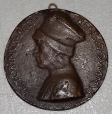 Rare 19th Century Bronze Relief Medallion of Vittorino Da Feltre C.1840s picture