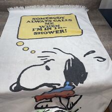 Vintage Peanuts Snoopy Cotton Beach Towel Tastemaker By Stevens 22 X 40 Shower picture