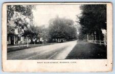 Pre-1908 MADISON CONNECTICUT*CT*WEST MAIN STREET*HOUSES*FENCE*DIRT ROAD*POSTCARD picture
