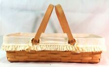 LONGABERGER vintage medium gathering basket with protector and liner picture