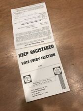 RARE 1940s Voter Registration Book 31 Cards Contra Costa California Blank  picture