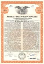 American-Saint Gobain Corp. - 1956 $1,000 Specimen Bond - Specimen Stocks & Bond picture