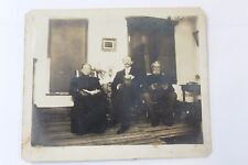 Ca. 1920's - 30's Black & White Photo Family with Dog on Cabinet Card picture