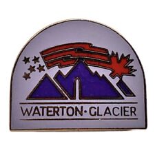 Vintage Waterton Glacier International Peace Park Canada Travel Souvenir Pin picture