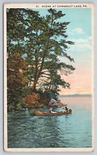 Vtg Post Card Scene at Conneaut, Lake, PA. I32 picture