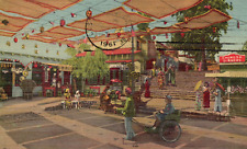 1961 Los Angeles California CA, China City Town Plaza Rickshaw Vtg Postcard READ picture
