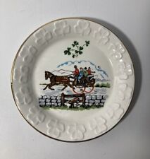Vintage Carrigaline Pottery Co Ltd Cork Ireland Plate Shamrock Horse & Carriage picture