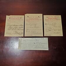 4pc 1884- B&O Railroad Receipts for Bricks from Thomas W Smith Washington DC picture