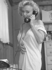 WW2  B&W Photo WWII  Girl on Phone  Pinup Girl  World War Two  / 1683 picture