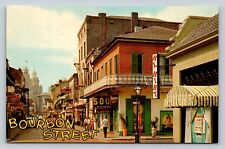 Crazy Mixed Up Bourbon Street New Orleans LA Unposted VINTAGE Postcard picture