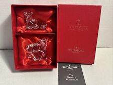 WATERFORD CRYSTAL Nativity 2 Lambs / Sheep VINTAGE in BOX picture