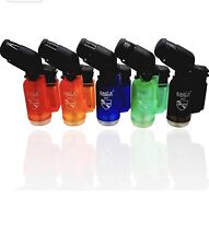 5 Pack Eagle Torch 45 Degree Jet Flame Refillable Torch Lighter Assorted Colors picture