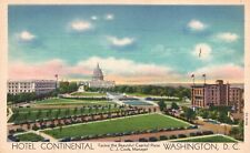 Postcard Washington DC Hotel Continental facing Capitol Plaza Vintage PC H3760 picture
