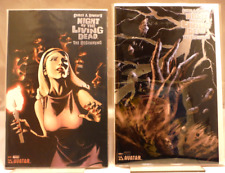 Night Of The Living Dead:The Beginning-Platinum Foil Comic Set 1+2 VF+/NM COA'S picture