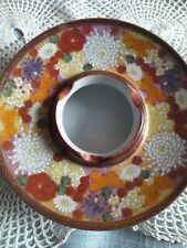 Vintage Japanese Kutani Ware Porcelain Ashtray Floral Signed Hand Painted Nice picture