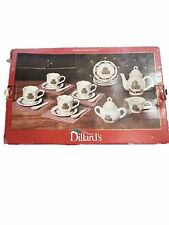 Girls Pretend 25 Pc Mini Christmas Tea Set - Pre Owned In Box Holiday Season picture