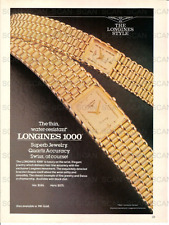 1985 Longines 1000 Watch Vintage Magazine Ad  14k Gold picture