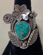 Ring, Turquoise, Sterling Silver, Navajo, 8 picture
