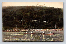 c1907 Camp Hilton Row Boats Highlands New Jersey NJ Postcard picture