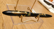 SHEAFFER BALANCE 350 VINTAGE FOUNTAIN PEN, BLACK GOLD FLAKES & LEVER FILL picture