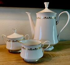 Oxford By Lenox Lexington Coffee/Tea Pot Sugar and Creamer White picture