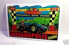 Indianapolis 500 Vintage Style Travel Decal / Vinyl Sticker, Luggage Label picture