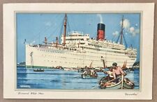 Vintage 1937 CUNARD WHITE STAR Line S.S. CARINTHIA Abstract of Log Card picture