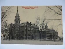 Vintage Postcard - Jefferson Public School, Jefferson, Iowa, Postmarked 1915 picture