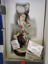 Giuseppe Armani Capodimonte Florence Italy Harlequin Jester Statue Vintage boxed picture