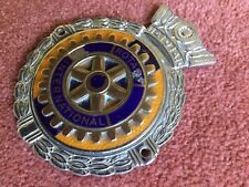 VINTAGE CAR BADGE.( ROTARY INTERNATIONAL ,Grill Badge by J.R.GAUNT. ) picture