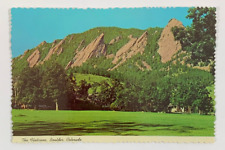 A Summertime View of The Flatirons from Chautauqua Park in Boulder CO Postcard picture