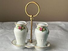 Royal Albert Old Country Roses salt & pepper with caddy MAX2047 picture
