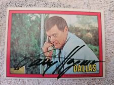 Larry Hagman  Hand Signed Vintage Dallas Trading Card picture