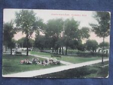 1909 Plainwell Michigan Joseph Hick's Park Postcard & Cancel picture