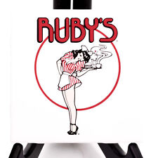 Ruby's Diner Tile Waitress Red Striped Dress Burger Malt American Nostalgia 50's picture