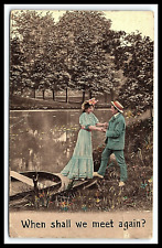 Cincinnati OH Greetings Couple Postcard Posted 1912      pc136 picture