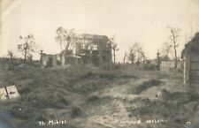 c1916 RPPC WW1 Trenches Bomb damage Battle Of Saint Mihiel Vintage Postcard P118 picture