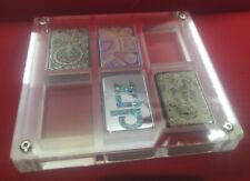 5x 6 Spaces Acrylic Display Frame Case Storage Box For Zippo Dunhill all Lighter picture