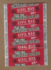 1960's  CIVIL WAR  CONFEDERATE  DOLLARS  WAX  WRAPPER   BRITISH  VERSION picture