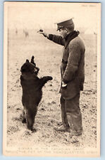 Canada Postcard Scene in Canadian Camp Bruin The Pet c1920's Tuck Art WW1 picture